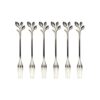 Stainless Steel Fork Petal Pattern (6-Piece Set)