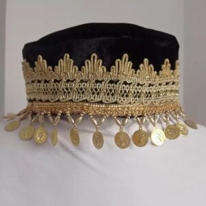 Traditional Women’s and Girls’ Hat with Coin Embroidery