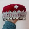 Traditional Women's and Girls' Velvet Hat with Coin Design