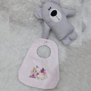 Baby Bib Unicorn and Princess Pattern with Snap Closure
