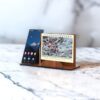 Wooden Desk Calendar for the Year 1404 with Phone Stand - Stylish & Functional