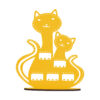Wooden Jewelry Organizer Stand with Cat Design