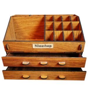 Wooden Makeup and Stationery Stand – Unique & Functional