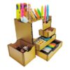 Wooden Makeup and Stationery Stand. Features 4 drawers (one hidden drawer)