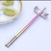 Colorful Stainless Steel Chopsticks, Rust and Scratch Resistant (1 Set)