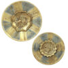 Decorative Pottery Wall Hanging Plate Set with Bird Design (2 Pieces) (2)
