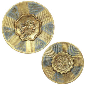 Decorative Pottery Wall Hanging Plate Set with Bird Design (2 Pieces)