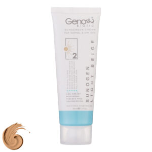 Geno Biotic Tinted Sunscreen Cream Suitable for Normal to Dry Skin – Light Beige Color, SPF50 (pack of 2)
