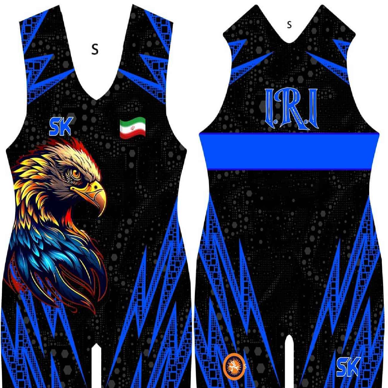 Iranian Wrestling Singlet – Traditional Sleeveless Design for Champions