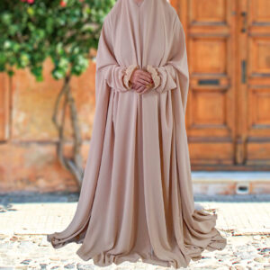 Islamic Namaz Chador with Front-Closed & Sleeves for Women
