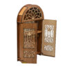 Patiko Key Holder - Traditional Mirror-Embedded Window Design with Shelf & 4 Hooks (3)