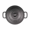 Round Cast Iron Grill Skillet for Camping with Lid (2)