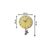 Wooden Nursery Children's Room Pendulum Wall Clock – Cute Rabbit & Balloon Design
