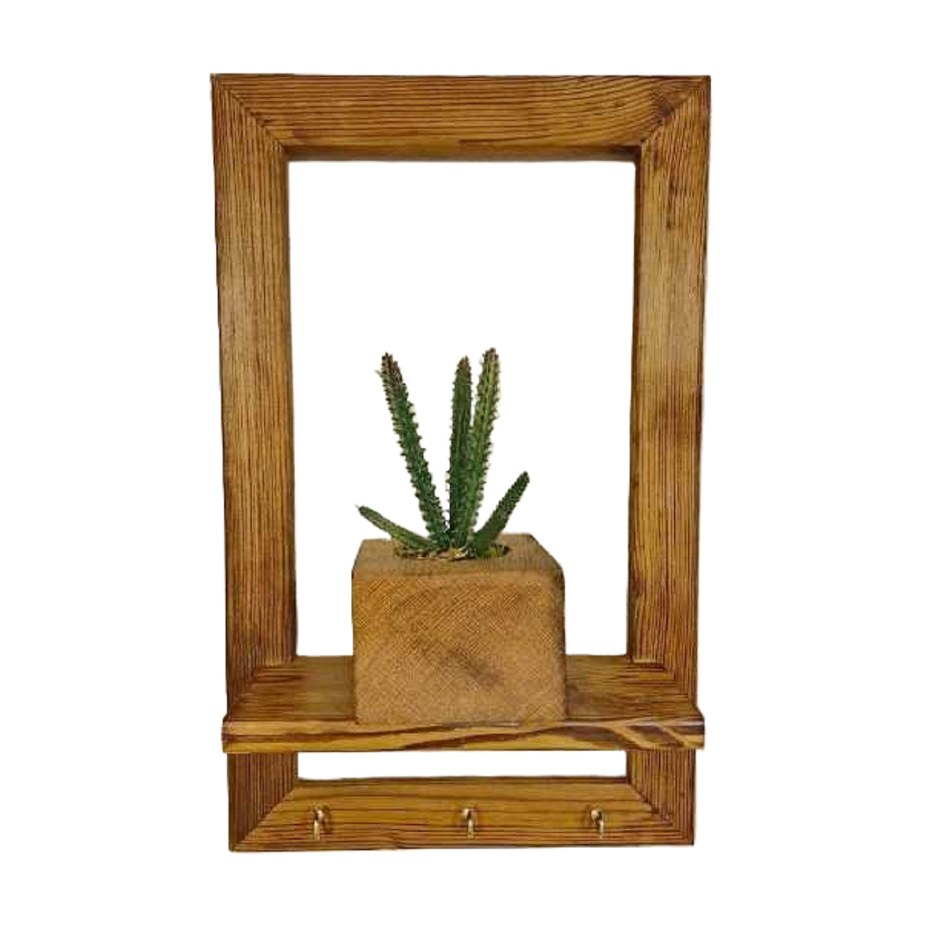 Wooden Wall Key Holder Perfect for Organizer with 3 Hooks