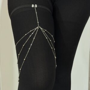 3-Layer Thigh Chain – Beaded Leg Chain with Elastic Fit