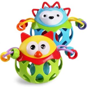 Baby Rattle Toy with Soothing Teether