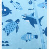 Baby Sporty Romper – Navy Blue with Whale Pattern in Cotton with Zipper (5)