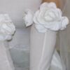 Bridal Gloves Decorated With Satin Flowers, Suitable for Weddings & Ceremonies (2)