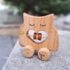Eco-Friendly Wooden Owl Rattle – Perfect for Sensory Play (3)