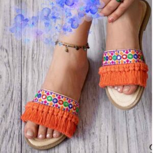Embroidered Macrame Slipper – Perfect for Birthday, Holiday, Housewarming, or SPA Gift Set