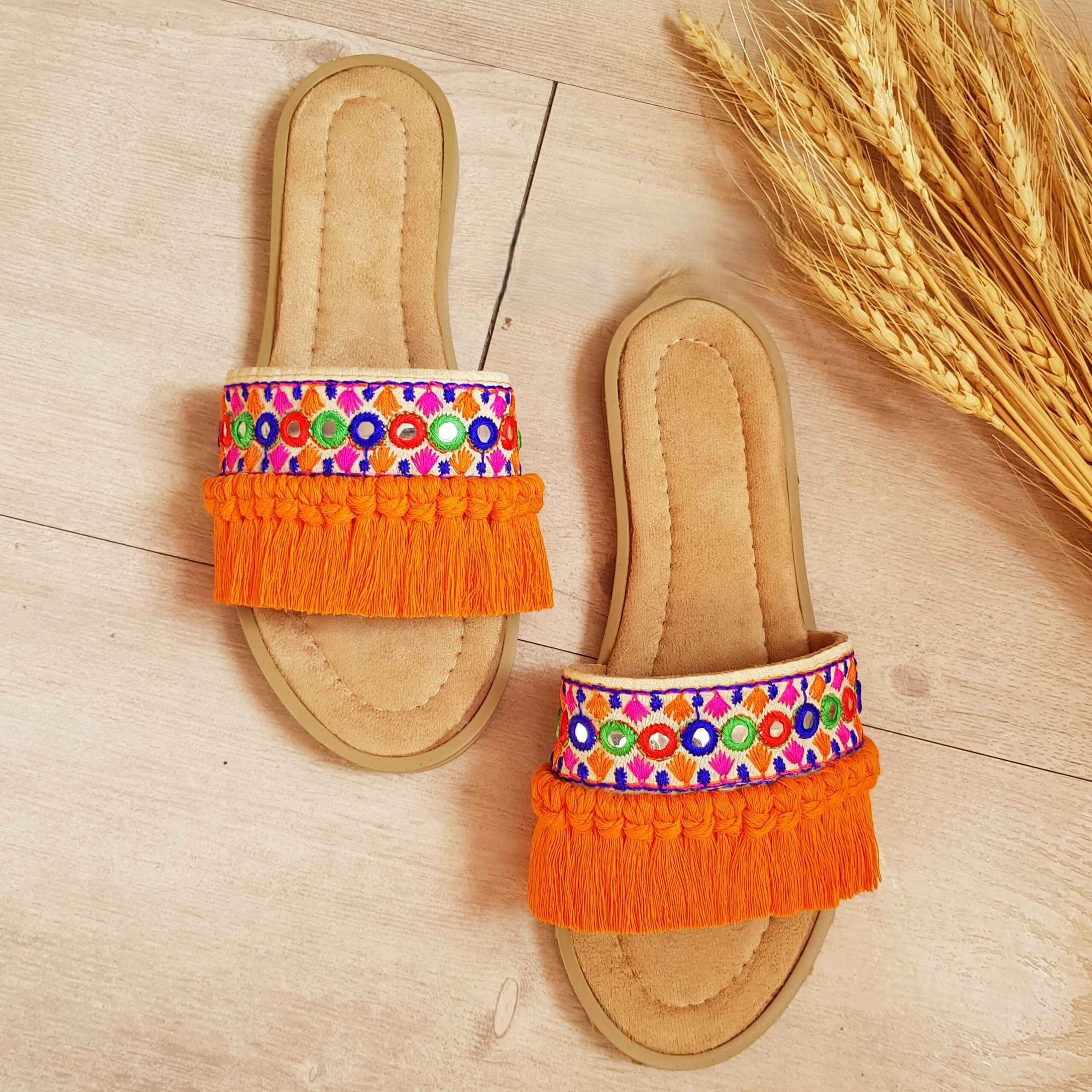 Embroidered Macrame Slipper - Perfect for Birthday, Holiday, Housewarming, or SPA Gift Set (2)
