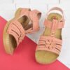 Girls' Sandals with Velcro Strap, Floral Design, Comfortable, 4 Cm Heel (1)
