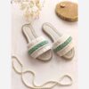 Handmade Macrame Sandal Slipper Featuring Chamomile Flower Design (1)