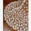 Handmade Sheer Bridal Veil with Delicate Embroidered Floral Details 150 Cm Lenght (2)
