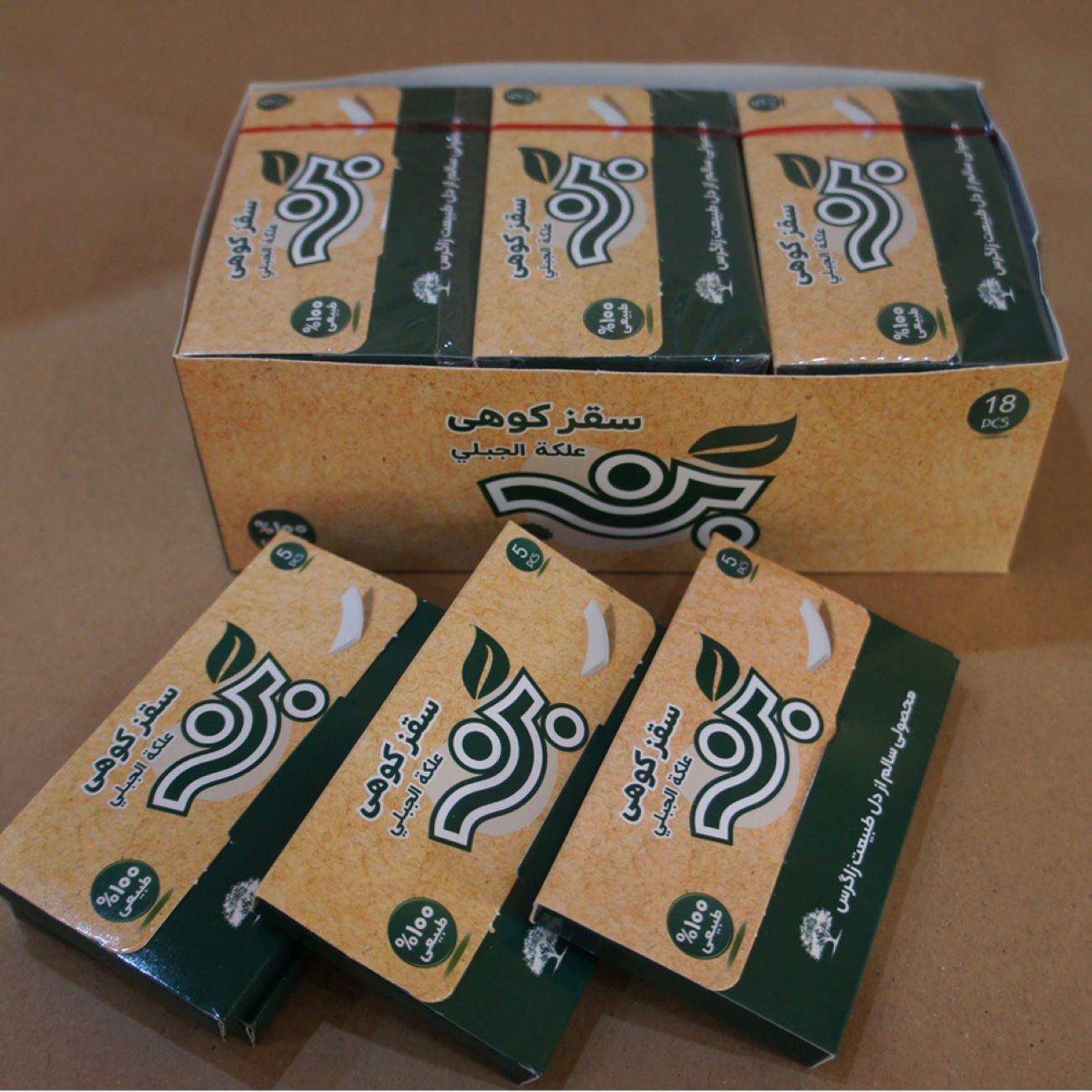 Healthy Natural Ban Mastic Gum – Saqez Flavor (18 Pcs)