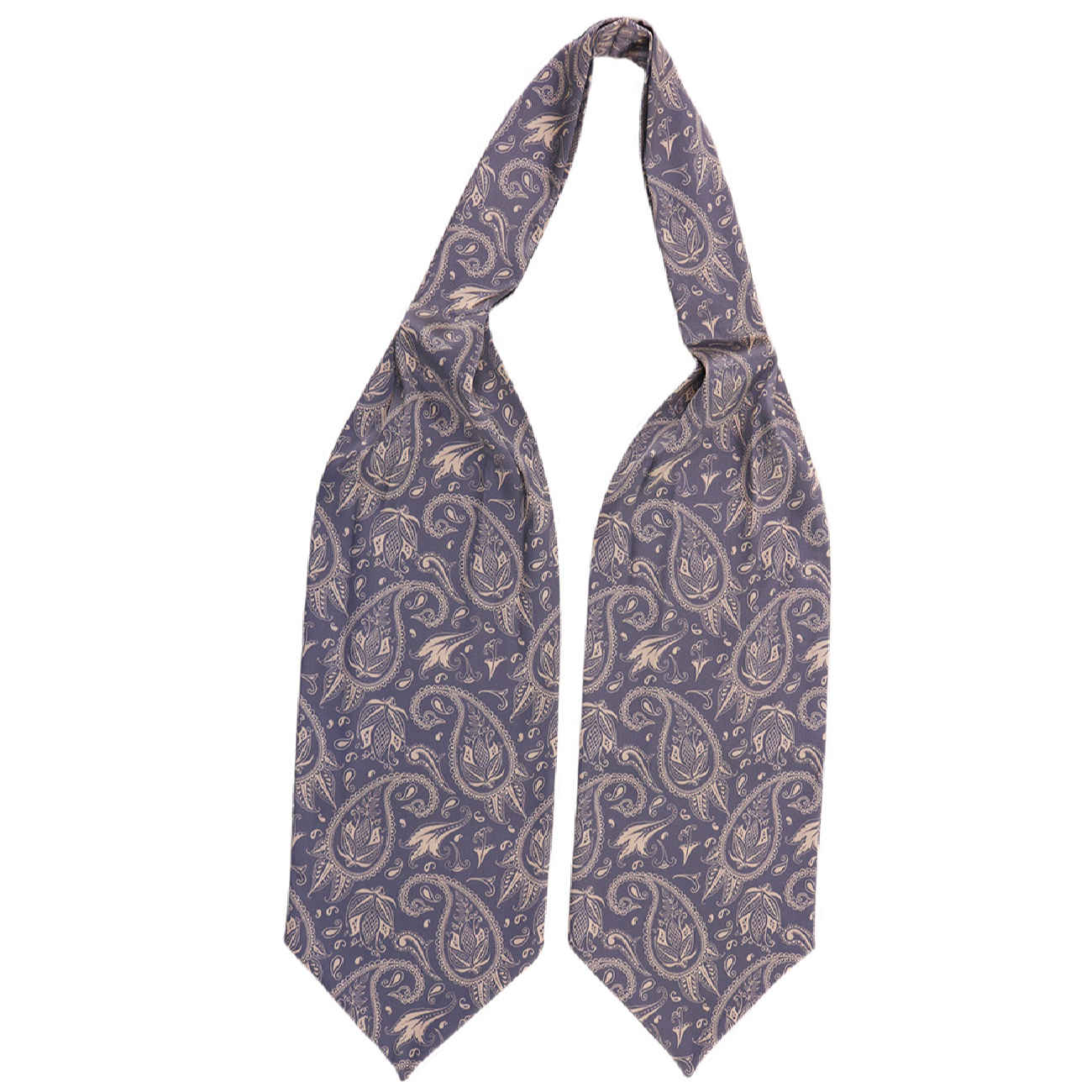 Men’s Ascot tie – Suitable for Wedding with Paisley Design in Purple