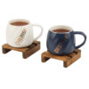 Minimalist Pallet Coaster Made of Wood – Suitable for Kitchens, Bars & Offices (Pack of 6)2