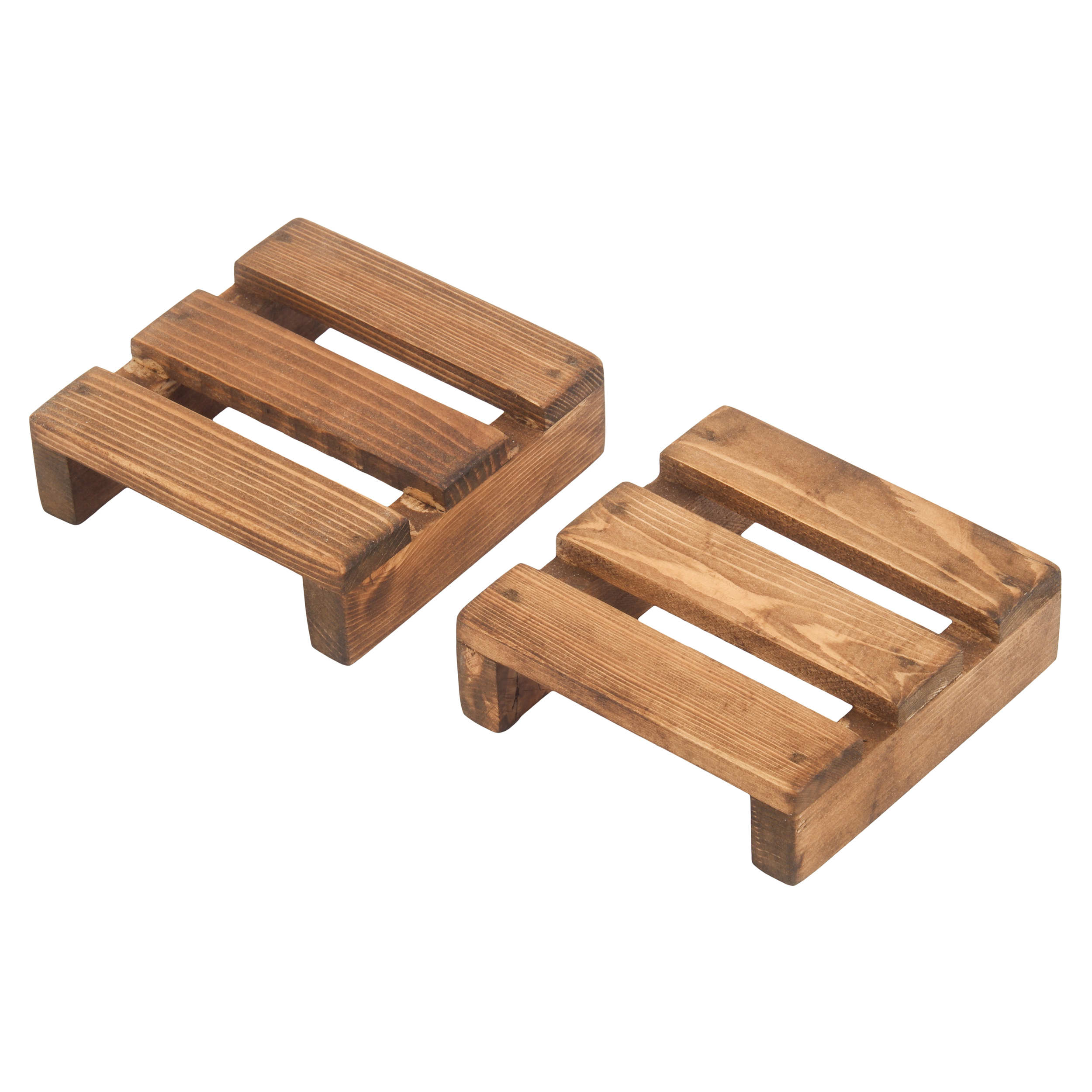 Minimalist Pallet Wood Coasters 6-Pack – Great for Kitchens, Bars & Offices
