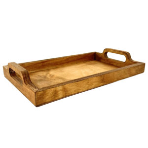 Minimalist Wooden Serving Tray – Rustic Modern Rectangular Tray