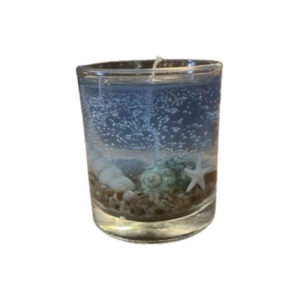 Ocean Breeze Glass Jar Candle – Coastal Decor, Beach Scented Candle Gift