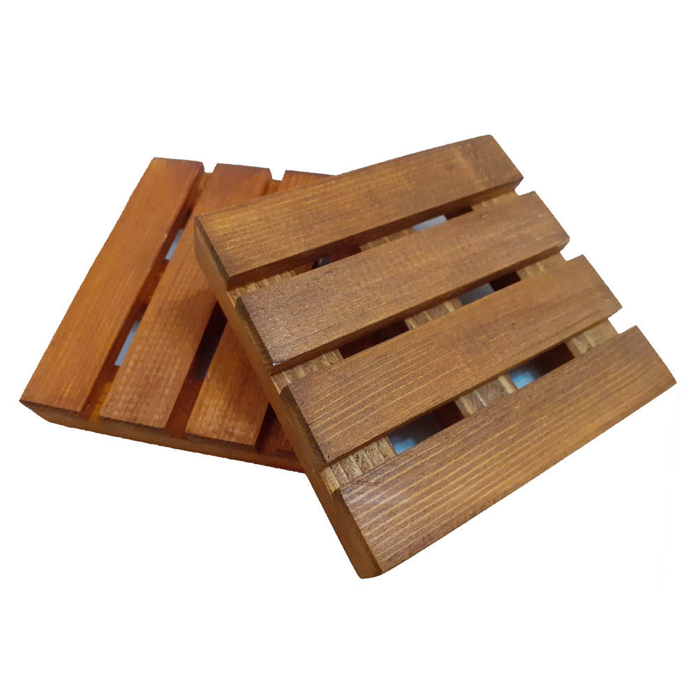 Unique Wood Pallet Coasters 6-Pack – Ideal for Coffee & Tea Drinks