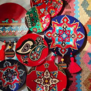 Persian Decorative Wall Plates – Handmade Pottery Gift Set Inspired by Iranian Heritage (7 Pcs)