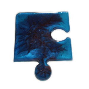 Artistic Resin Jigsaw Coasters 4-Pack – Unique Puzzle Design for Modern Table Settings