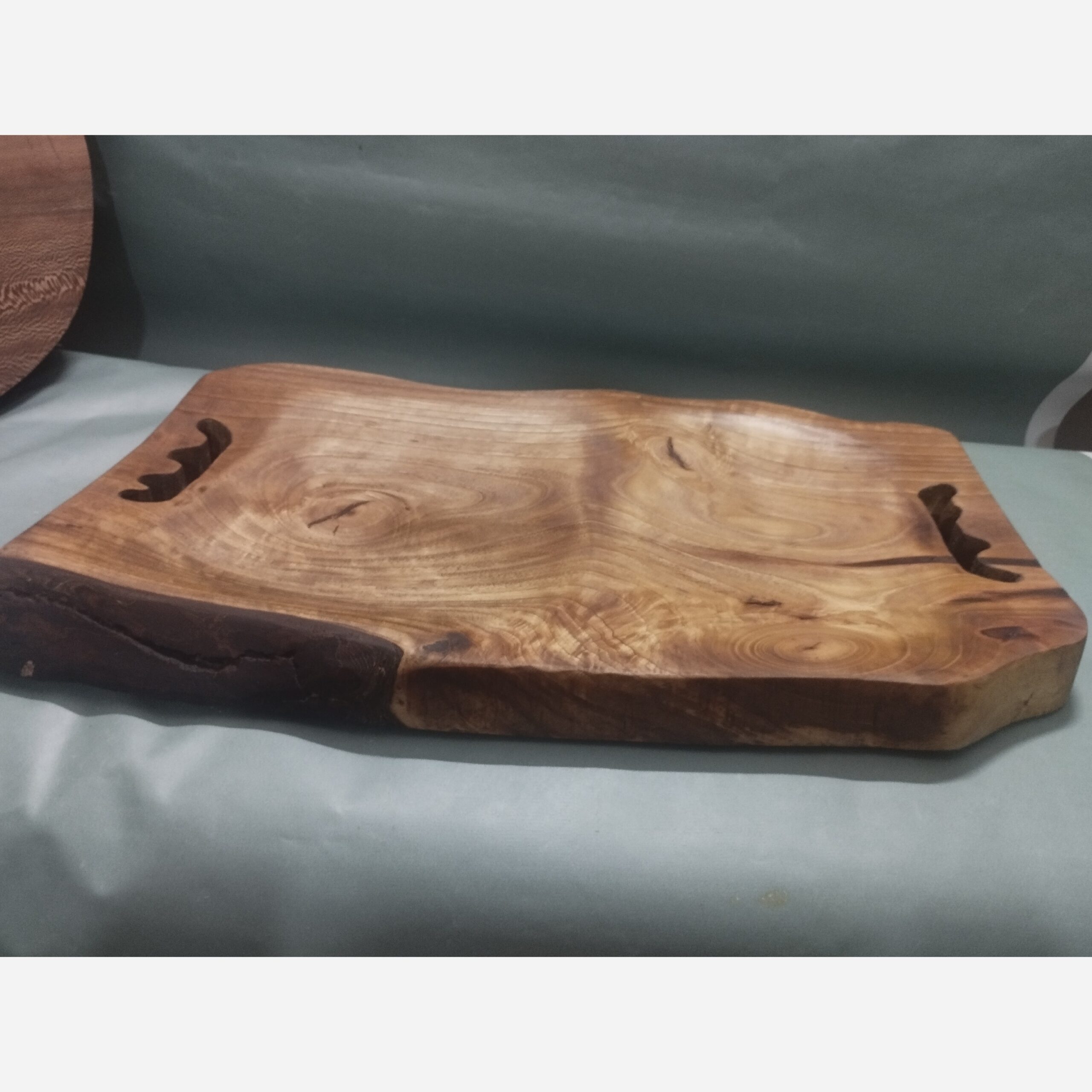 Rustic Irregular Wooden Serving Tray – Natural Decorative Organizer Tray