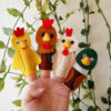 Set of Felt Finger Dolls – Farm Animal Kids Puppets, Suitable for Creative Play2