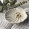 Shell-Shaped Jewelry Holder Concrete Material in 2 Pcs (1)