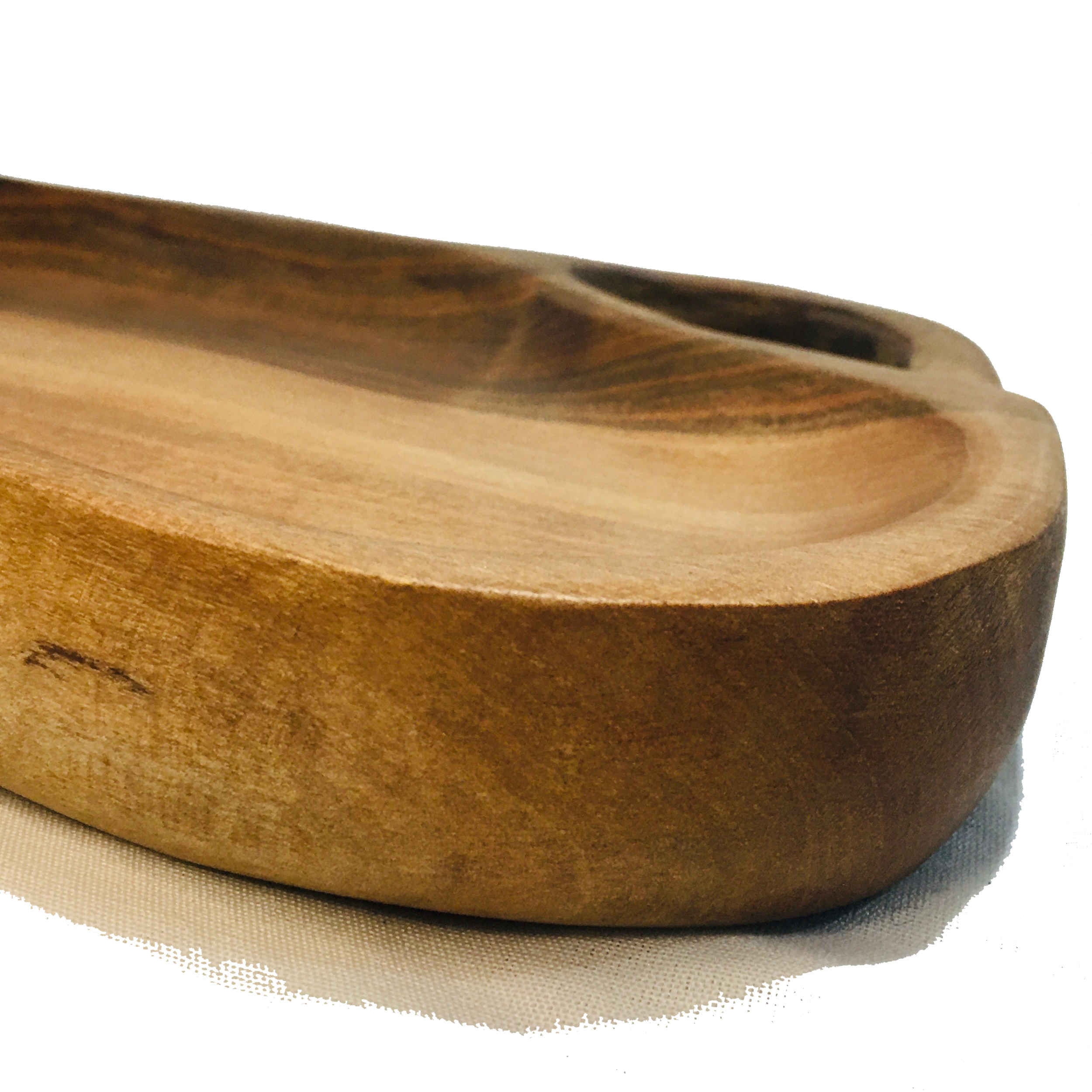 Timeless Rustic Wooden Serving Tray with Handles – Decorative Brown Tray