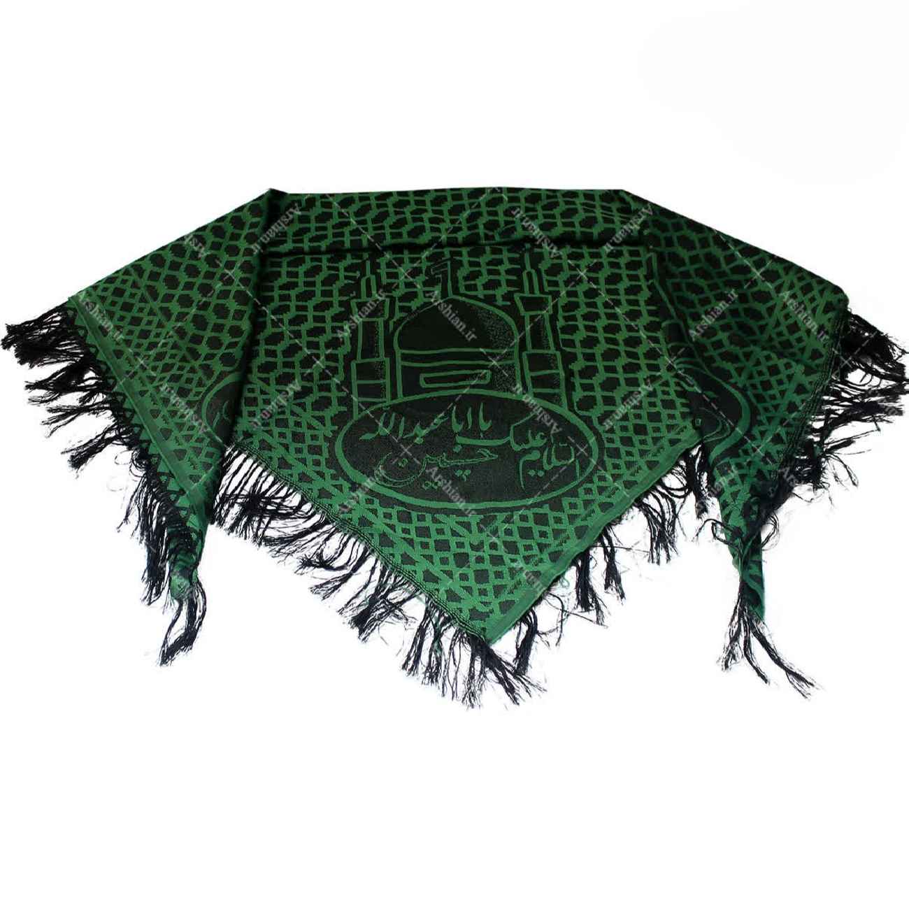 Traditional Middle Eastern Shemagh – Suitable for Headwear, Neckwear with Dhikr Design in Green