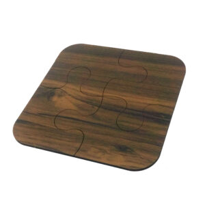 Wooden Puzzle Coaster Set 4-Pack – Great for Coffee Tables & Home Decor