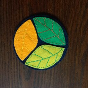 Wool Felt Leaf Coasters 6-Pack – Natural & Absorbent for Dining, Office & Coffee Tables