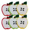 Apple Slice Felt Coaster – Suitable for Housewarming Gifts and Daily Use, (6x)