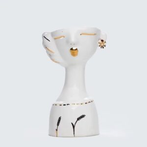 Azra Ceramic Vase with a Sculptural Silhouette, Designed to Add a Touch of Class to Any Interior