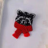 Beautiful and Lovable Beaded Raccoon Brooch (1)