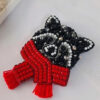 Beautiful and Lovable Beaded Raccoon Brooch (3)