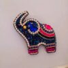 Beautiful and Lovable Colorful Beaded Elephant Brooch (3)