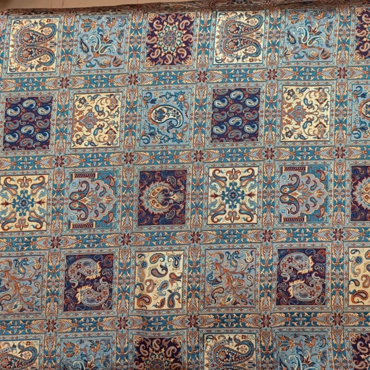 Premium Termeh Fabric Panel – Intricate Floral Paisley Design